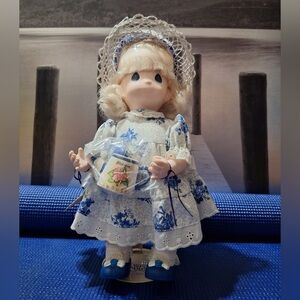 Precious Moments Blue Floral Doll august